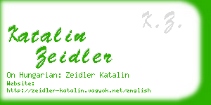 katalin zeidler business card